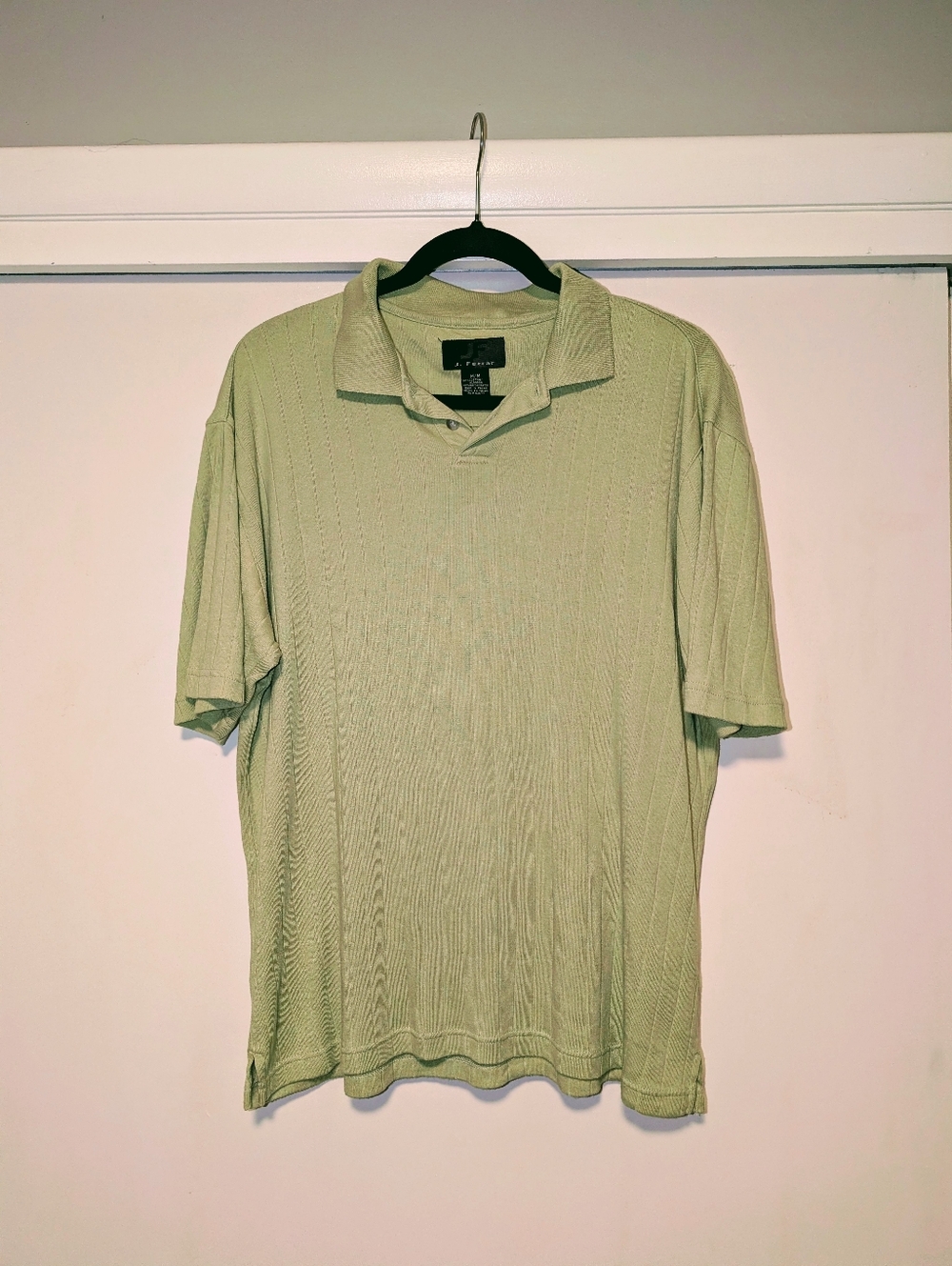 4/$16 ❇️ J. Ferrar Men's 90's Style Chartreuse Polo
